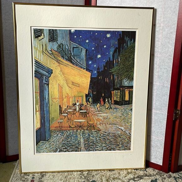 Vincent Van Gogh’s “Cafe Terrace at Night,” Print. Original Produced in 1988 - Picture 2 of 16